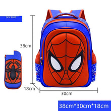Load image into Gallery viewer, The KedStore D2 38cm Spiderman School Bag Captain America Children Anime Figure Backpack Primary Kids