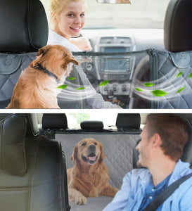 The KedStore Dog Car Seat Cover with View Mesh / Waterproof Pet Carrier Back Seat Mat Hammock
