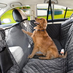 Dog Car Seat Cover with View Mesh / Waterproof Pet Carrier Back Seat Mat Hammock