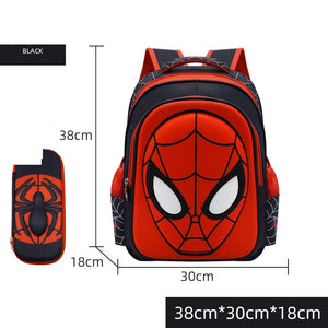 The KedStore E2  38cm Spiderman School Bag Captain America Children Anime Figure Backpack Primary Kids