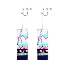 Load image into Gallery viewer, Hot Anime Earrings for Demon Slayer Tanjiro Nezuko Cosplay Props Jewelry Accessores Double-sided Acrylic Charm Unisex