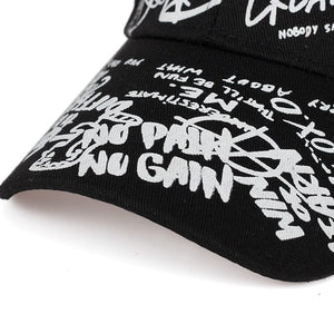 Graffiti printing baseball cap Adjustable cotton hip hop street hats Spring summer outdoor leisure hat