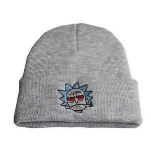 The KedStore Gray Hat Rick & Morty Embroidery Beanie Knitted Hat