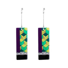 Load image into Gallery viewer, The KedStore H-1 Hot Anime Earrings for Demon Slayer Tanjiro Nezuko Cosplay Props Jewelry Accessores Double-sided Acrylic Charm Unisex