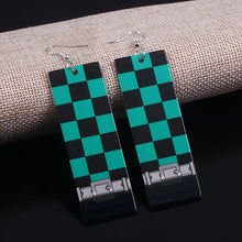 Load image into Gallery viewer, The KedStore Hot Anime Earrings for Demon Slayer Tanjiro Nezuko Cosplay Props Jewelry Accessores Double-sided Acrylic Charm Unisex