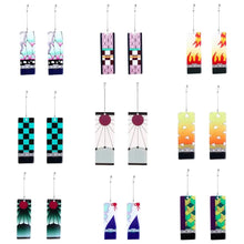 Load image into Gallery viewer, The KedStore Hot Anime Earrings for Demon Slayer Tanjiro Nezuko Cosplay Props Jewelry Accessores Double-sided Acrylic Charm Unisex