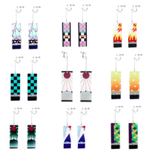 Load image into Gallery viewer, The KedStore Hot Anime Earrings for Demon Slayer Tanjiro Nezuko Cosplay Props Jewelry Accessores Double-sided Acrylic Charm Unisex