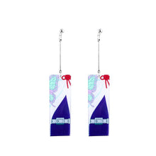Load image into Gallery viewer, The KedStore K-1 Hot Anime Earrings for Demon Slayer Tanjiro Nezuko Cosplay Props Jewelry Accessores Double-sided Acrylic Charm Unisex