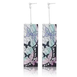 The KedStore L-1 Hot Anime Earrings for Demon Slayer Tanjiro Nezuko Cosplay Props Jewelry Accessores Double-sided Acrylic Charm Unisex
