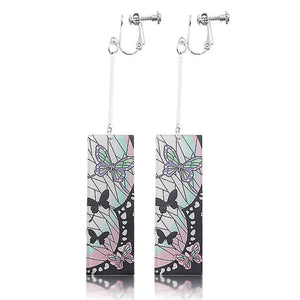 The KedStore L-3 Hot Anime Earrings for Demon Slayer Tanjiro Nezuko Cosplay Props Jewelry Accessores Double-sided Acrylic Charm Unisex