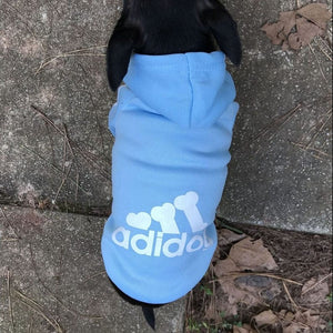 The KedStore Light blue / S(1-2KG dogs) Pet Dog Hoodie Clothes for Medium Large Dogs, Fleece Warm Hooded Jacket Sweatshirt, Coat