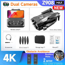 Load image into Gallery viewer, The KedStore Max Black with 2 B / United States Z908 Pro / MAX Drone Professional 4K HD Camera Mini Dron Optical Flow Localization 3-sided Obstacle Avoidance Quadcopter Toy