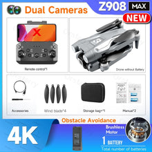 Load image into Gallery viewer, The KedStore Max Gray with 1 B / United States Z908 Pro / MAX Drone Professional 4K HD Camera Mini Dron Optical Flow Localization 3-sided Obstacle Avoidance Quadcopter Toy