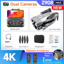 Load image into Gallery viewer, The KedStore Max Gray with 2 B / United States Z908 Pro / MAX Drone Professional 4K HD Camera Mini Dron Optical Flow Localization 3-sided Obstacle Avoidance Quadcopter Toy