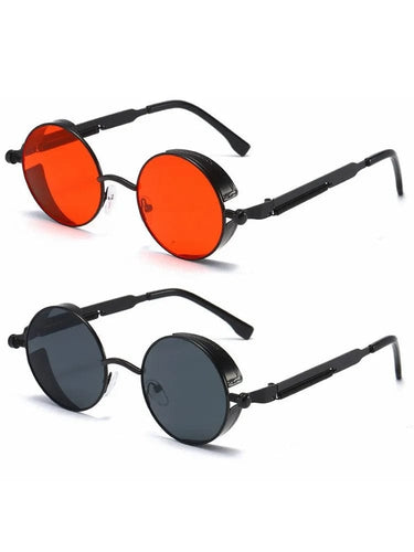The KedStore Metal Steampunk Sunglasses Men Women Fashion Round Glasses  Vintage Sun Glasses High Quality Oculos de sol