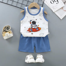 Load image into Gallery viewer, 2PCS Children Clothing Vest Suit Children&#39;s Sets Summer Cotton T-Shirts Shorts Boys Girls Sleeveless Kids Clothes