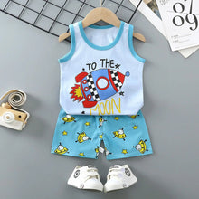 Load image into Gallery viewer, 2PCS Children Clothing Vest Suit Children&#39;s Sets Summer Cotton T-Shirts Shorts Boys Girls Sleeveless Kids Clothes