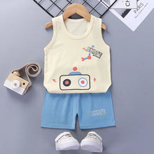 Load image into Gallery viewer, 2PCS Children Clothing Vest Suit Children&#39;s Sets Summer Cotton T-Shirts Shorts Boys Girls Sleeveless Kids Clothes