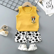 Load image into Gallery viewer, 2PCS Children Clothing Vest Suit Children&#39;s Sets Summer Cotton T-Shirts Shorts Boys Girls Sleeveless Kids Clothes