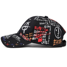Load image into Gallery viewer, New graffiti printing baseball cap 100%cotton fashion casual hat men and women adjustable sun caps hip hop hat