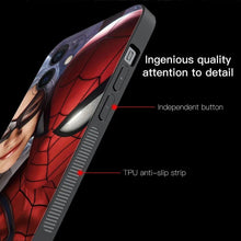 Load image into Gallery viewer, Phone Case For iPhone 15 11 14 13 12 11 Pro Max Mini XS Max XR X 7 8 Black Cover Shell Fundas Marvel Avengers Hero Spiderman