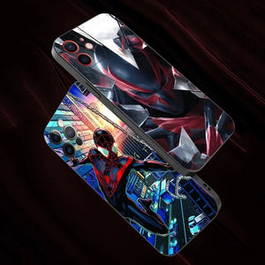 Phone Case For iPhone 15 11 14 13 12 11 Pro Max Mini XS Max XR X 7 8 Black Cover Shell Fundas Marvel Avengers Hero Spiderman