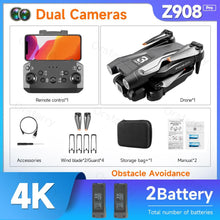 Load image into Gallery viewer, The KedStore Pro Black with 2 B / United States Z908 Pro / MAX Drone Professional 4K HD Camera Mini Dron Optical Flow Localization 3-sided Obstacle Avoidance Quadcopter Toy