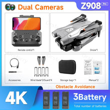 Load image into Gallery viewer, The KedStore Pro Gray with 3 B / United States Z908 Pro / MAX Drone Professional 4K HD Camera Mini Dron Optical Flow Localization 3-sided Obstacle Avoidance Quadcopter Toy