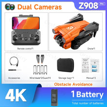 Load image into Gallery viewer, The KedStore Pro Orange with 1 B / United States Z908 Pro / MAX Drone Professional 4K HD Camera Mini Dron Optical Flow Localization 3-sided Obstacle Avoidance Quadcopter Toy