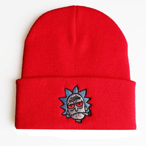 The KedStore Red Hat Rick & Morty Embroidery Beanie Knitted Hat