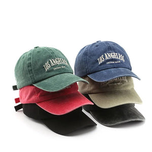 Retro Washed Cotton Baseball Cap Men Women Letter Embroidery Hip Hop Hat Unisex Spring Summer Adjustable Snapback Sports Caps