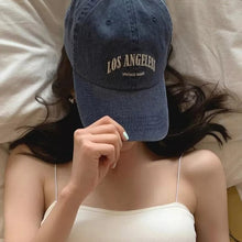 Load image into Gallery viewer, The KedStore Retro Washed Cotton Baseball Cap Men Women Letter Embroidery Hip Hop Hat Unisex Spring Summer Adjustable Snapback Sports Caps