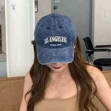 Load image into Gallery viewer, The KedStore Retro Washed Cotton Baseball Cap Men Women Letter Embroidery Hip Hop Hat Unisex Spring Summer Adjustable Snapback Sports Caps