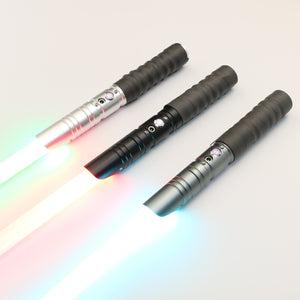 The KedStore RGB Lightsaber Metal Handle Heavy Dueling 12 Color LED Change Volume Adjustment Force 6 Sound