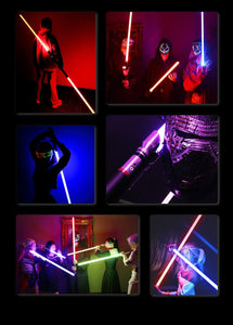 The KedStore RGB Lightsaber Metal Handle Heavy Dueling 12 Color LED Change Volume Adjustment Force 6 Sound