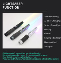 Load image into Gallery viewer, The KedStore RGB Lightsaber Metal Handle Heavy Dueling 12 Color LED Change Volume Adjustment Force 6 Sound
