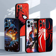 Load image into Gallery viewer, SpiderMan Parallel Universe Silicone Case For Apple iPhone 13 12 11 Pro Max 7 8 12Mini XS XR X 5 5S SE 6 6S Plus Phone Cover