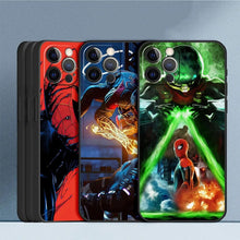 Load image into Gallery viewer, SpiderMan Parallel Universe Silicone Case For Apple iPhone 13 12 11 Pro Max 7 8 12Mini XS XR X 5 5S SE 6 6S Plus Phone Cover