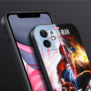 SpiderMan Parallel Universe Silicone Case For Apple iPhone 13 12 11 Pro Max 7 8 12Mini XS XR X 5 5S SE 6 6S Plus Phone Cover