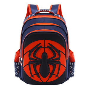 The KedStore Spiderman School Bag Captain America Children Anime Figure Backpack Primary Kids