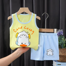 Load image into Gallery viewer, 2PCS Children Clothing Vest Suit Children&#39;s Sets Summer Cotton T-Shirts Shorts Boys Girls Sleeveless Kids Clothes