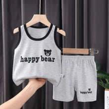 Load image into Gallery viewer, 2PCS Children Clothing Vest Suit Children&#39;s Sets Summer Cotton T-Shirts Shorts Boys Girls Sleeveless Kids Clothes