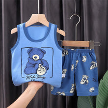 Load image into Gallery viewer, 2PCS Children Clothing Vest Suit Children&#39;s Sets Summer Cotton T-Shirts Shorts Boys Girls Sleeveless Kids Clothes