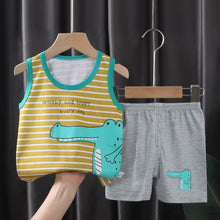 Load image into Gallery viewer, The KedStore ST 8 / 9M 2PCS Children Clothing Vest Suit Children&#39;s Sets Summer Cotton T-Shirts Shorts Boys Girls Sleeveless Kids Clothes