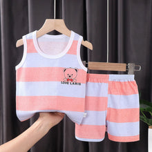 Load image into Gallery viewer, 2PCS Children Clothing Vest Suit Children&#39;s Sets Summer Cotton T-Shirts Shorts Boys Girls Sleeveless Kids Clothes