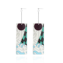 Load image into Gallery viewer, The KedStore T-1 Hot Anime Earrings for Demon Slayer Tanjiro Nezuko Cosplay Props Jewelry Accessores Double-sided Acrylic Charm Unisex