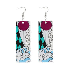 Load image into Gallery viewer, The KedStore T-2 Hot Anime Earrings for Demon Slayer Tanjiro Nezuko Cosplay Props Jewelry Accessores Double-sided Acrylic Charm Unisex