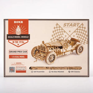 The KedStore Train Model 3D Wooden Puzzle Toy Assembly Locomotive Model Building Kits for Children Building Toy