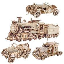 Load image into Gallery viewer, The KedStore Train Model 3D Wooden Puzzle Toy Assembly Locomotive Model Building Kits for Children Building Toy