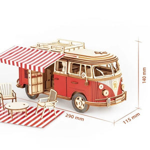 The KedStore Train Model 3D Wooden Puzzle Toy Assembly Locomotive Model Building Kits for Children Building Toy
